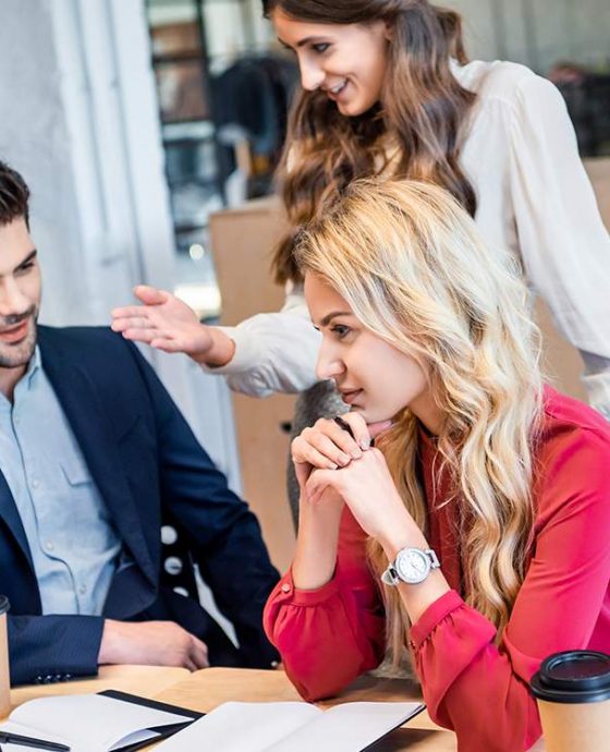 Working in office stock image