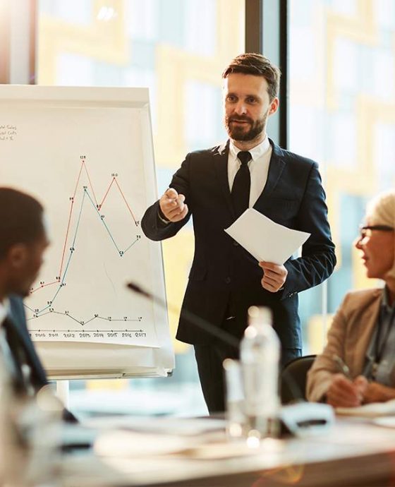 Presenting stock image