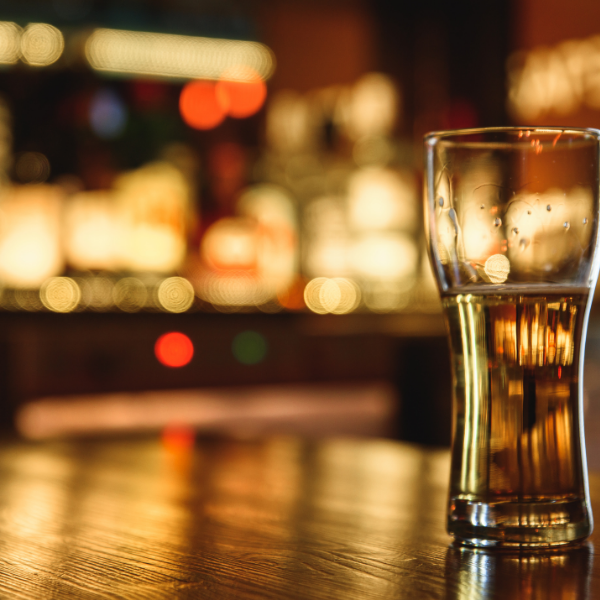 Beer on table